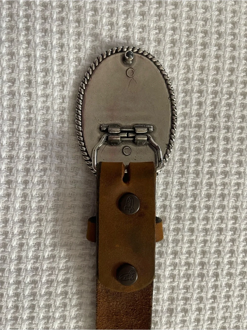 JUSTIN BOOTS GIRL'S WESTERN SCROLL HEART BELT